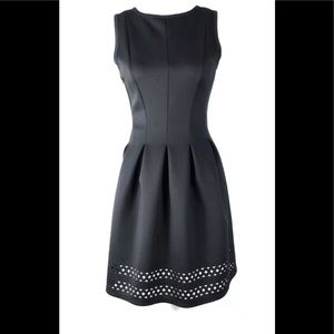 Ann Taylor Fit&Flare black dress with cut outs, 2P
